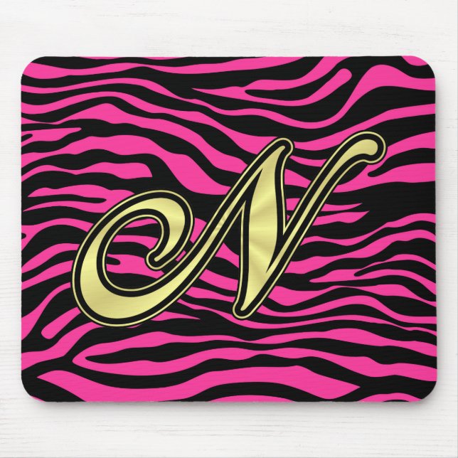 MOUSEPAD OURO N DA ZEBRA DO ROSA QUENTE (Frente)