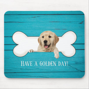 Mousepad Ouro Retriever no osso do cão