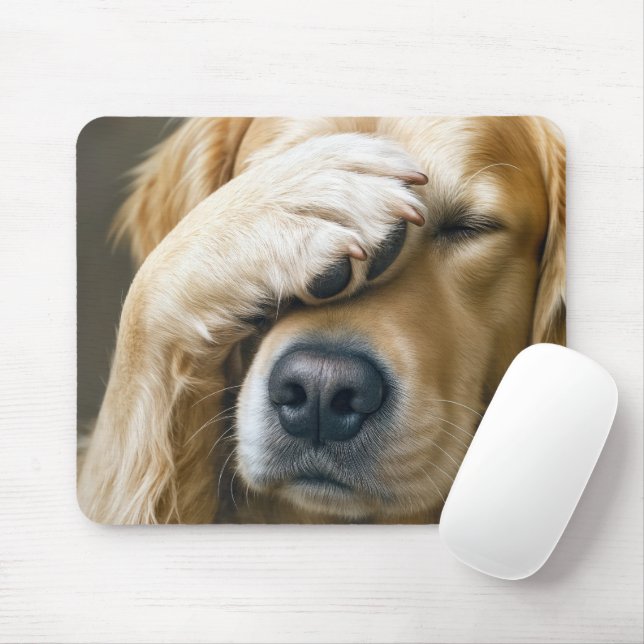Mousepad Ouro Retriever Palm Face (Com mouse)