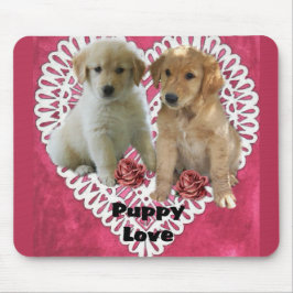 Mousepad Ouro Retriever Puppies Dias de os namorados