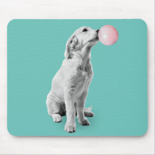Mousepad Ouro Retriever Puppy com Goma de Bolha