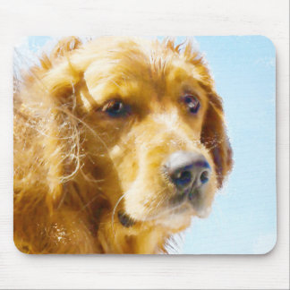 Mousepad Ouro Retriever Watercolor