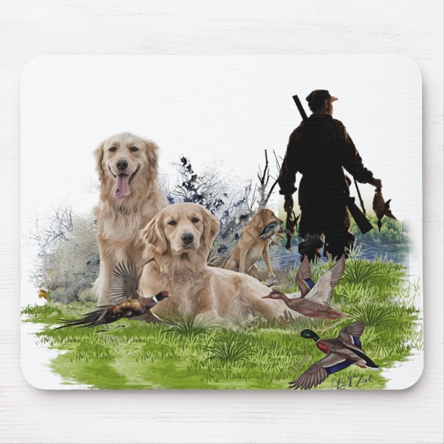 Mousepad Ouros - Excelentes cães caçadores (Frente)