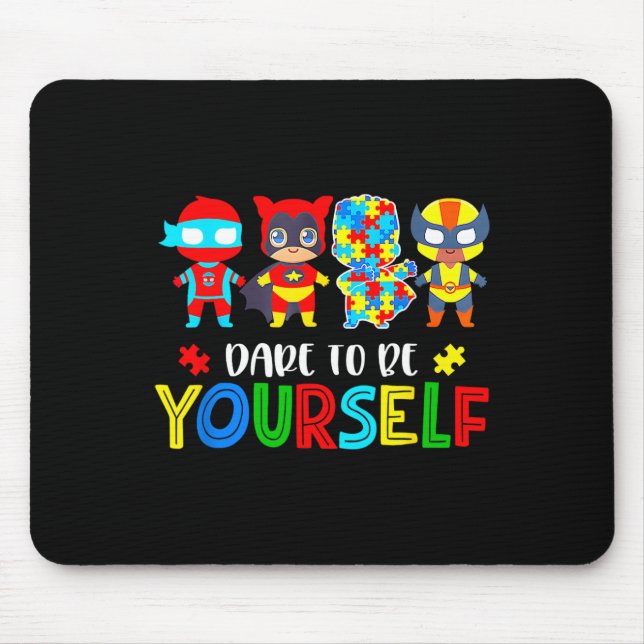 Mousepad Ouse Ser Você Mesmo Conscientização do Autismo (Frente)
