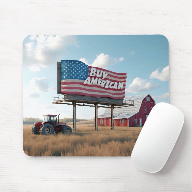 Mousepad Outdoor comprar-americano com Trator Vermelho e Ba (Com mouse)