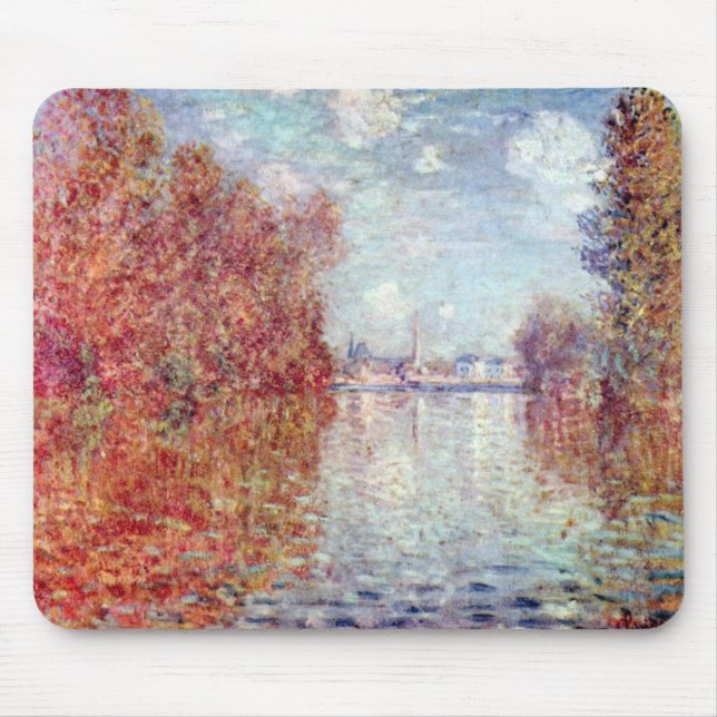 Mousepad Outono em Argenteuil por Claude Monet (Frente)