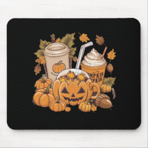 Mousepad Outono Família Halloween Ação de Graças Fofo Outon