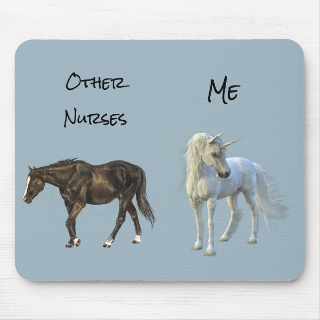 Mousepad Outras Enfermeiras Me Enfermagem Presente Unicórni (Frente)