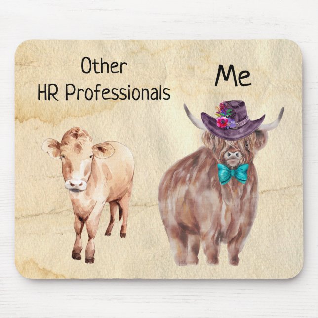 Mousepad Outros Profissionais de RH - Vaca Superficial Empr (Frente)