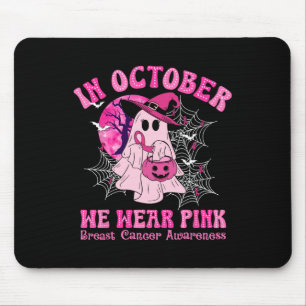 Mousepad Outubro Vestimos mulheres Canceres rosa fantasma