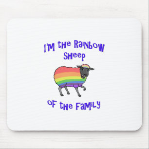 Mousepad Ovelha Arco-Íris da Família