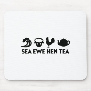 Mousepad Ovelha Ewe Hen Chá Piada Engraçada Dizer Citação H