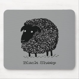 Mousepad Ovelha Negra com Texto Personalizado