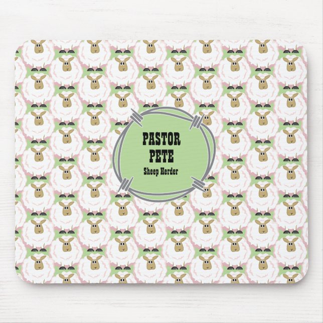 Mousepad Ovelhas Brancas Fofas (Frente)