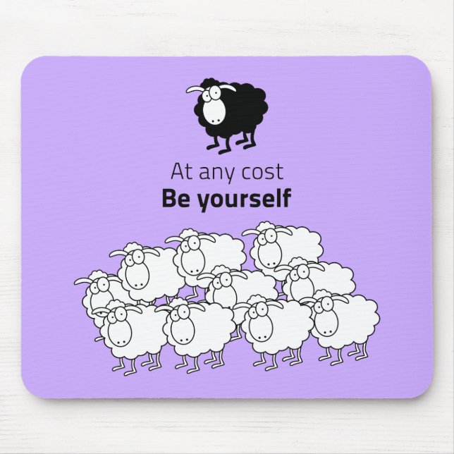Mousepad Ovelhas pretas e brancas (Frente)