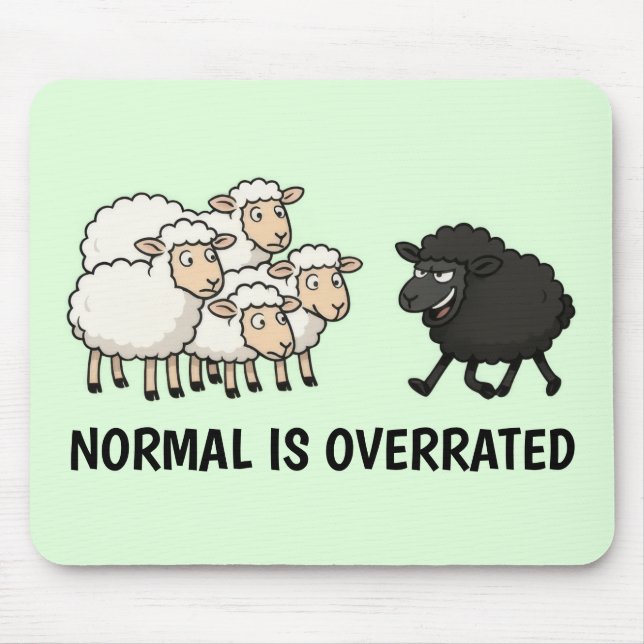 Mousepad Ovelhas Pretas e Brancas (Frente)