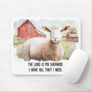 Mousepad Ovinos Aquecidos com Citação Religiosa