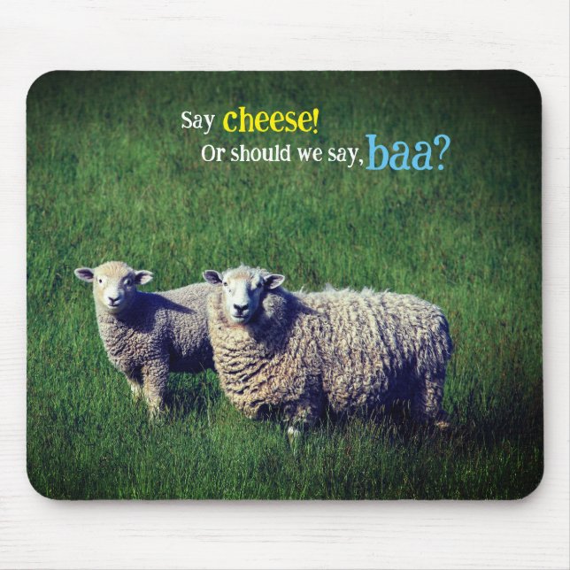 Mousepad Ovinos com cordeiro em prado (Frente)
