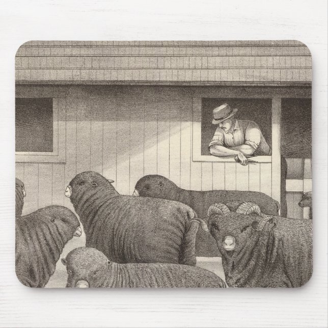 Mousepad Ovinos merinos franceses (Frente)