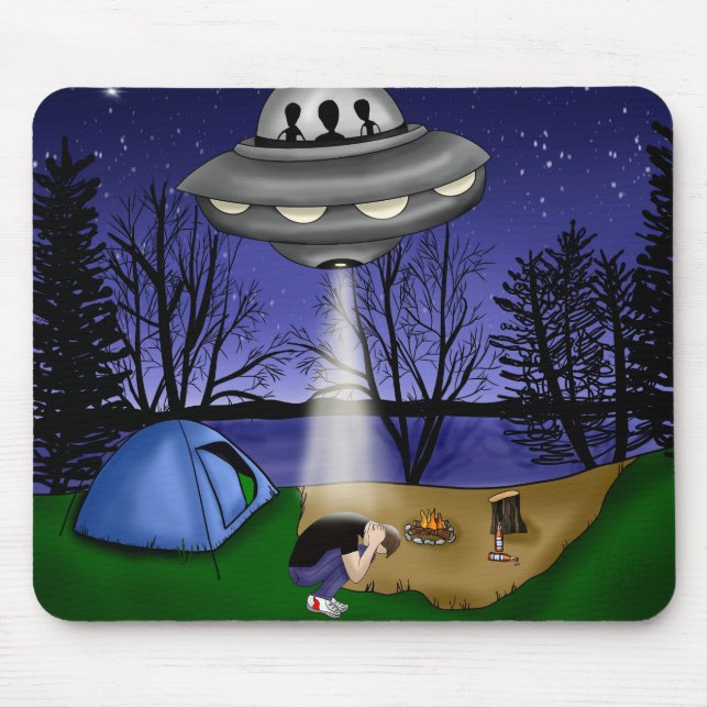 Mousepad OVNI Alienígena de rapto extraterrestre (Frente)