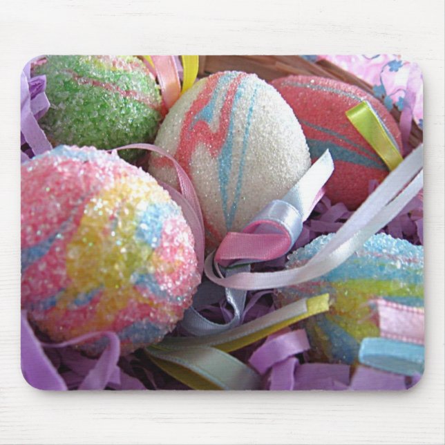 Mousepad Ovos da páscoa em uma cesta (Frente)