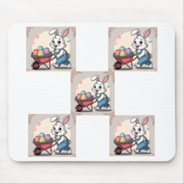 Mousepad Ovos de coelho da Páscoa e Barras de Rodas