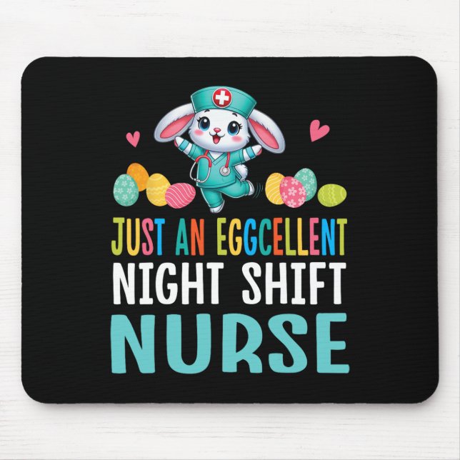 Mousepad Ovos De Páscoa Bunny Dance Apenas Uma Boa Noite S (Frente)