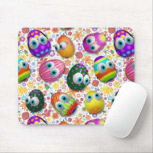 Mousepad Ovos de Páscoa de desenho animado fofos e engraçad