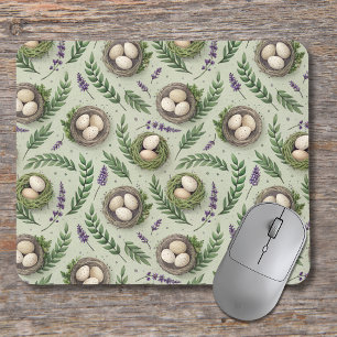 Mousepad Ovos de Páscoa Simples em Verde Sage com Ninnho de