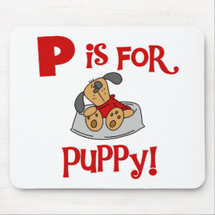 Mousepad P é para Camisetas de papoila e presentes