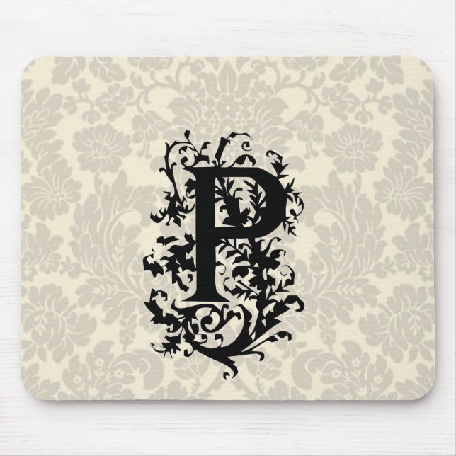 Mousepad P Monograma barroco (Frente)
