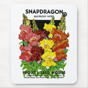 Mousepad Pacote de Semente Vintage Snapdragon