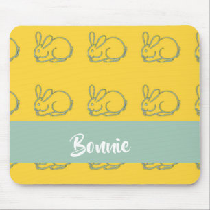 Mousepad Pacotes de nomes personalizados em amarelo