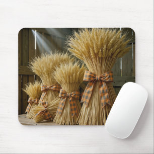 Mousepad Pacotes de Trigo de Outono Ligados Com Fita De Xad