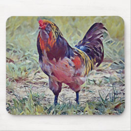 Mousepad Pad Colorido de Mouse Rooster Art
