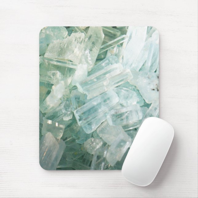 Mousepad Pad de Mouse Azul Beryl Gemstone Aquamarine (Com mouse)