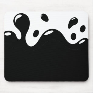 Mousepad Pad de mouse branco e preto