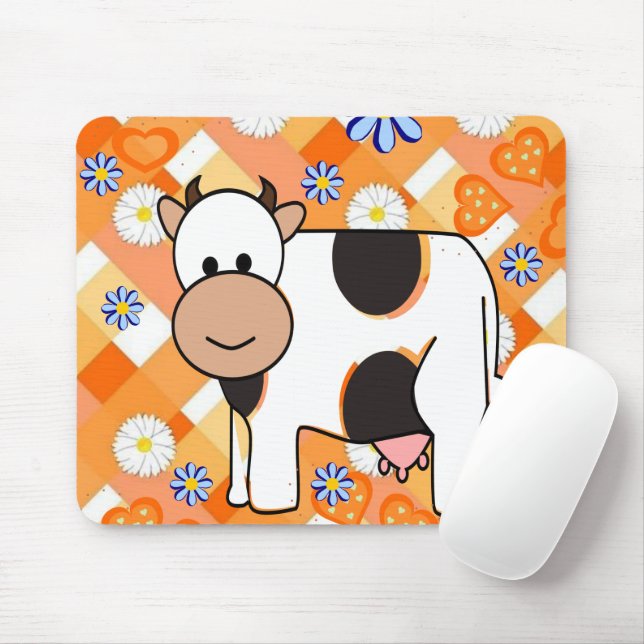 Mousepad Pad De Mouse Com Flores Azuis De Vaca! Pad do mous (Com mouse)