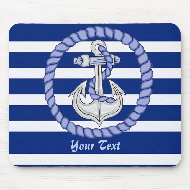 Mousepad Pad de Mouse da Âncora Náutica Personalizada 2 (Frente)