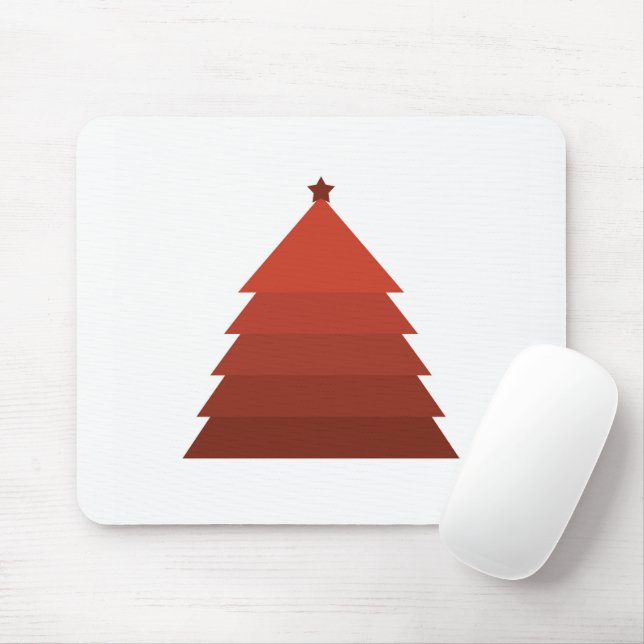 Mousepad Pad de Mouse da Árvore de Natal Vermelha (Com mouse)