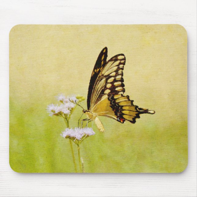 Mousepad Pad de Mouse de Arte de Flor Selvagem Amarelo (Frente)