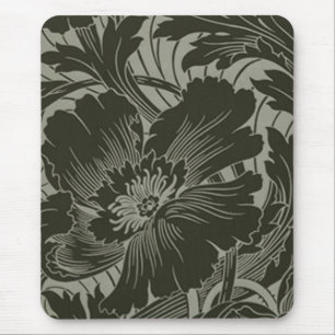 Mousepad Pad de Mouse de Arte de Linha Flor Preta
