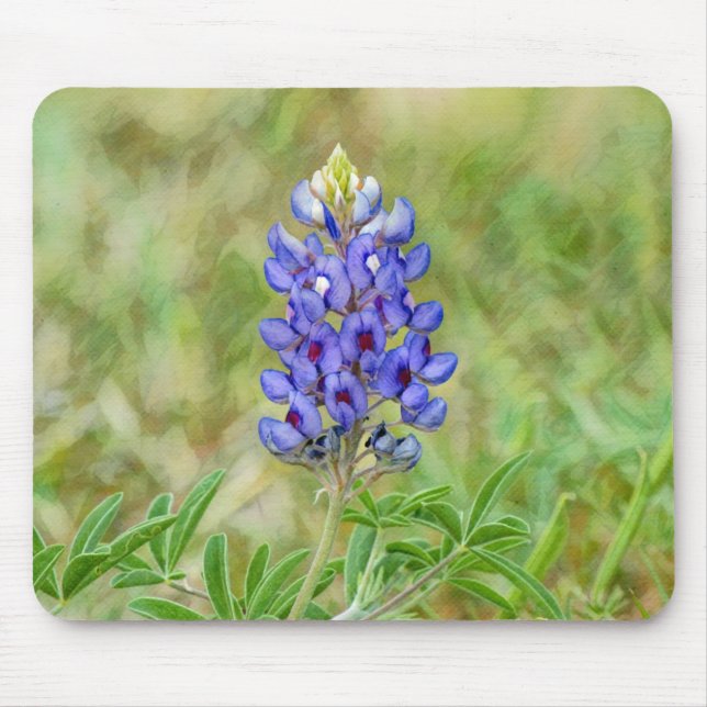 Mousepad Pad de Mouse de Arte Flor Texas Bluebonnet (Frente)