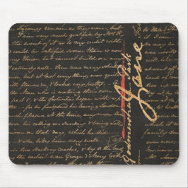 Mousepad Pad de Mouse de Escrita Manual Jane Austen