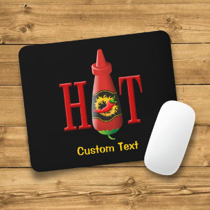Mousepad Pad de Mouse de Garrafa de Molho Quente