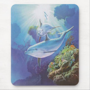 Mousepad Pad de Mouse de Golfinho de Água