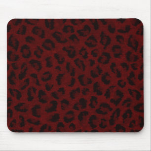 Mousepad Pad de Mouse de Impressão Leopardo Vermelho