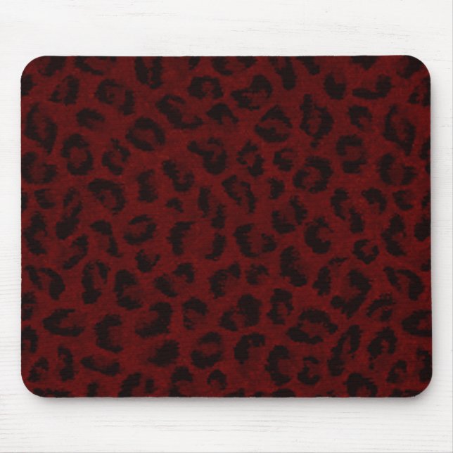 Mousepad Pad de Mouse de Impressão Leopardo Vermelho (Frente)