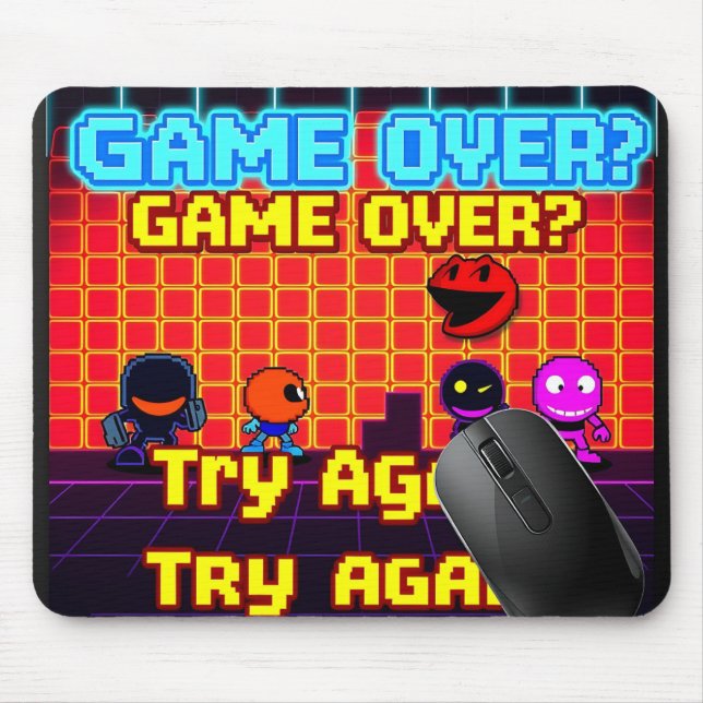 Mousepad Pad de Mouse de Jogos em Pixel Retro Revival - Rel (Frente)