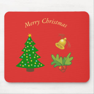 Mousepad Pad de Mouse de Natal Vermelho